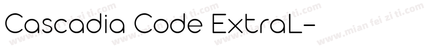 Cascadia Code ExtraL字体转换